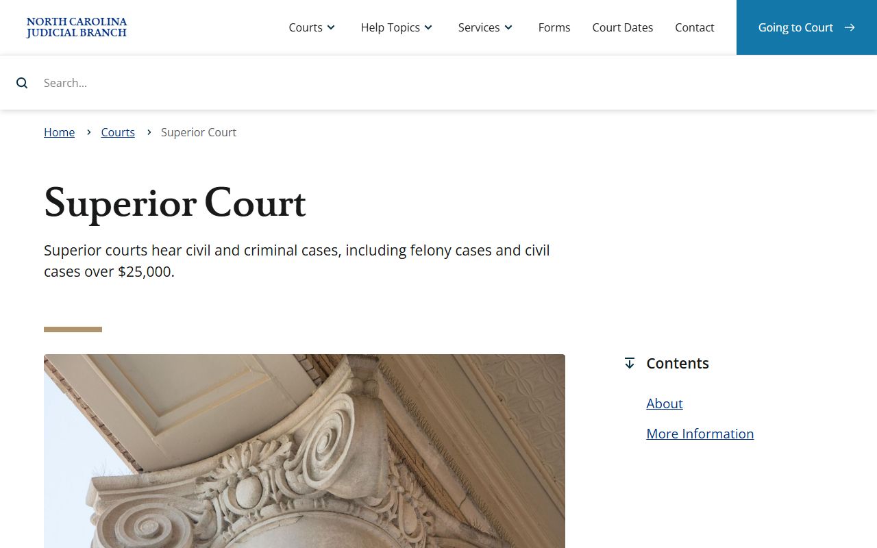 Johnston County court dockets Superior Court page